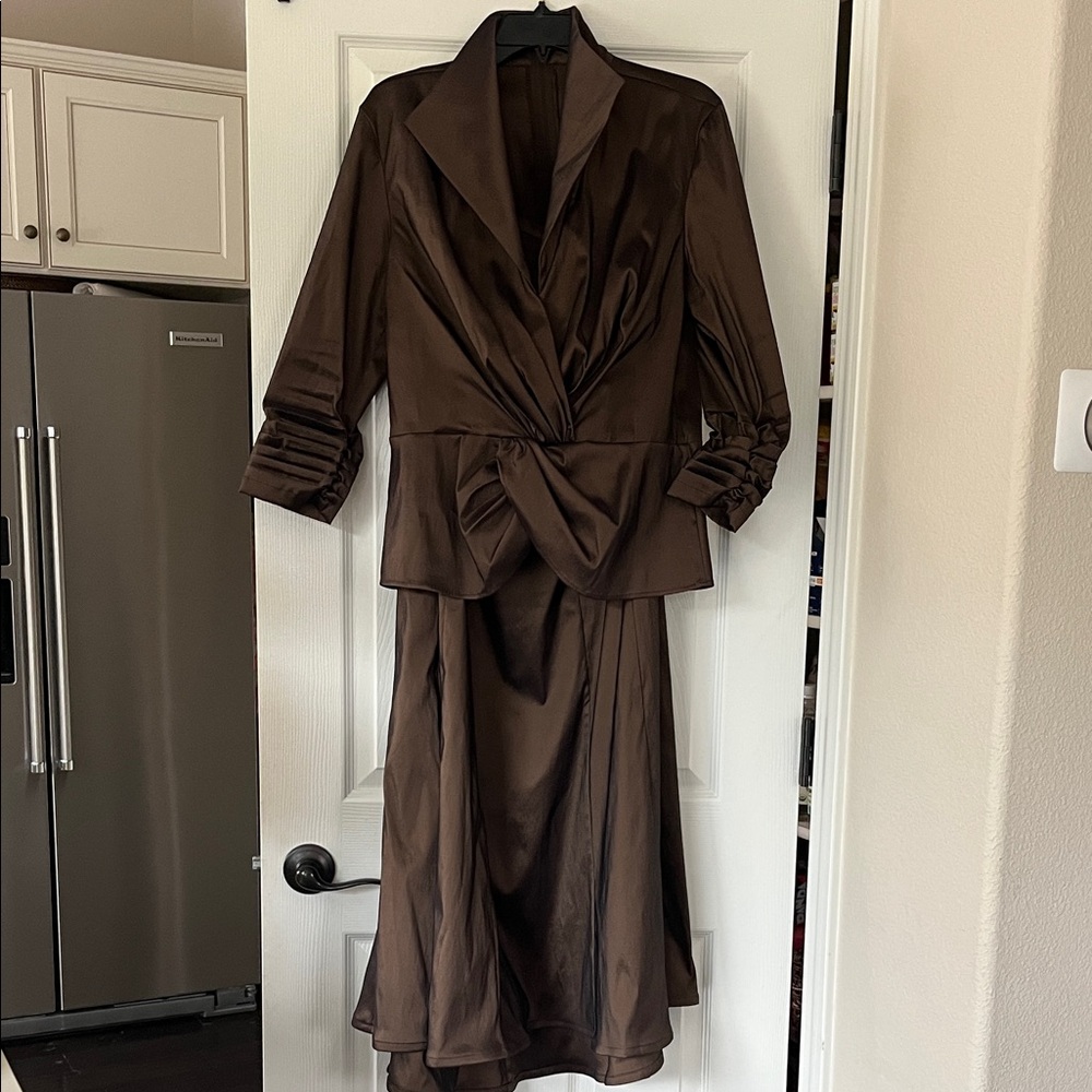 Tadashi Shoji Brown Skirt and Top Set (2 Pieces)